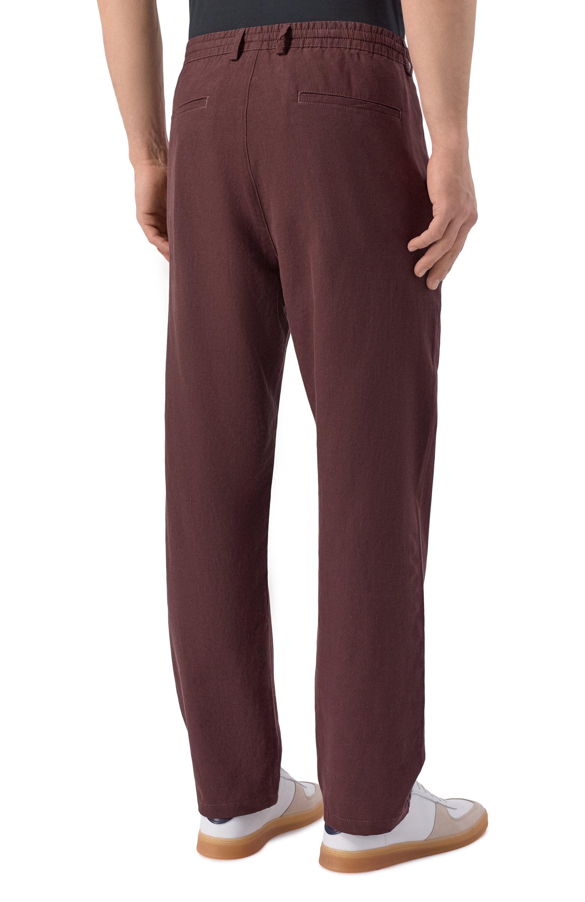 Брюки изо льна и вискозы BOGNER коричневого цвета по цене 36000 руб., арт. 18671270, фото 4 Брюки изо льна и вискозы BOGNER, арт. 18671270, фото 4