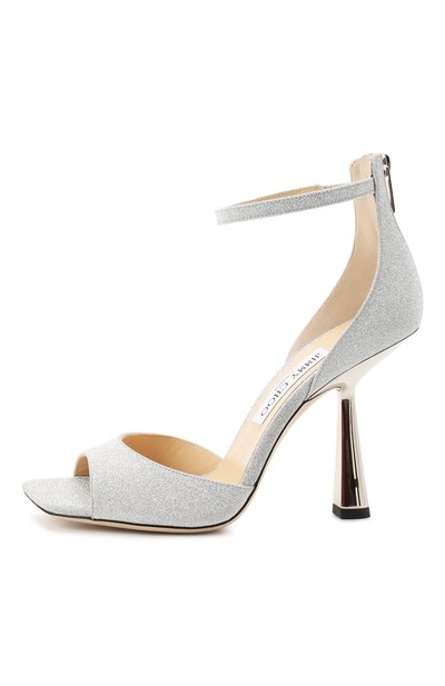 Текстильные босоножки reon 100 JIMMY CHOO, арт. RE0N 100/XGC, фото 3