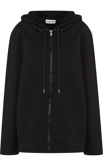Женский хлопковый кардиган на молнии с капюшоном HELMUT LANG, арт. H07RW503