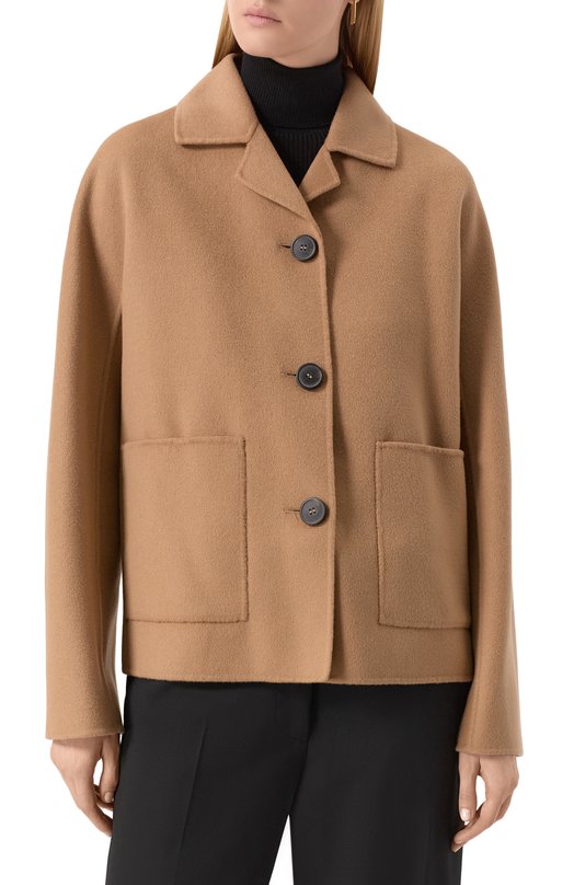 Шерстяная куртка Weekend Max Mara SALE Бежевый  SALE Фото 3