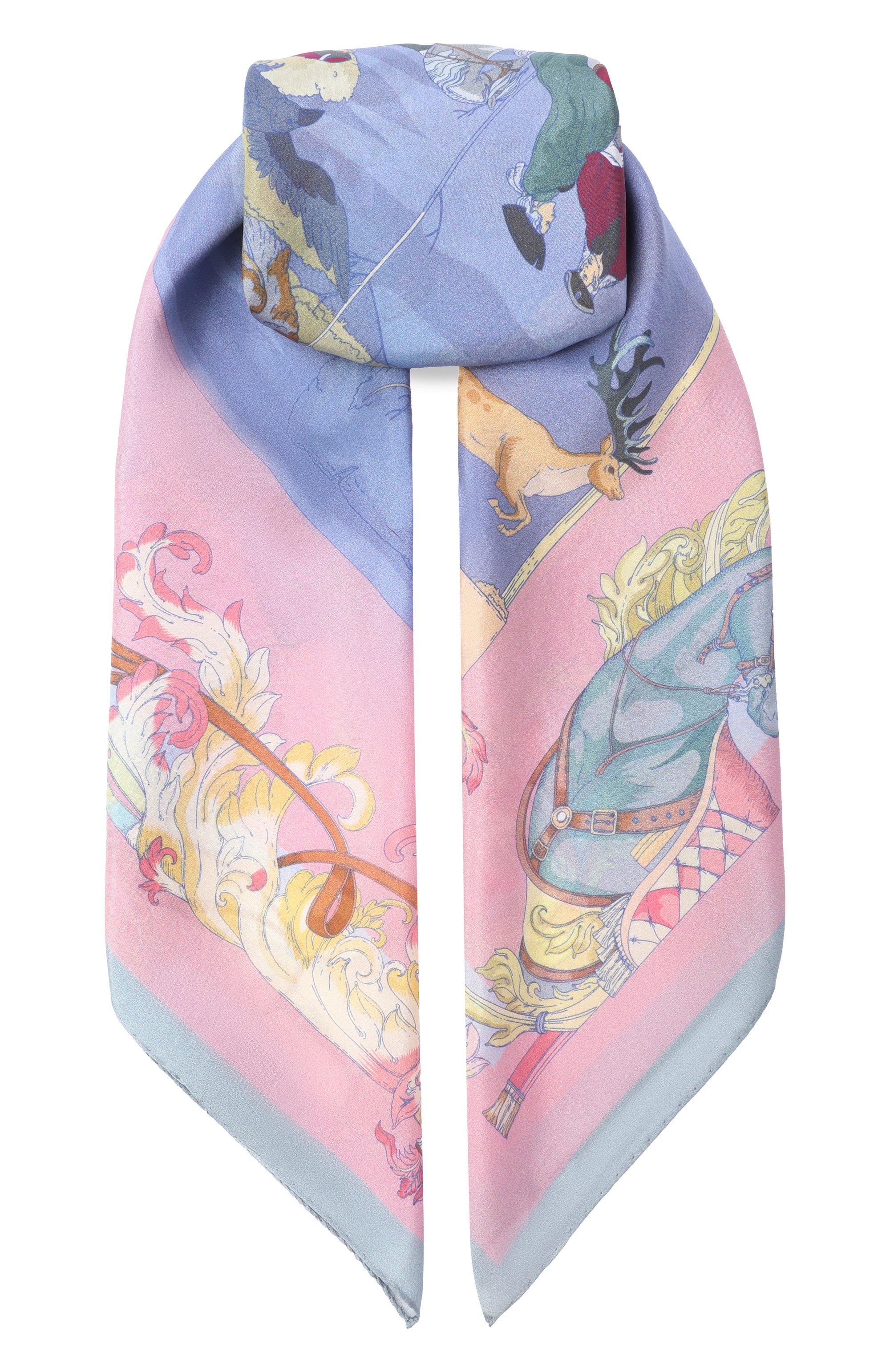 Шелковый платок царская охота GOURJI, арт. 91168937/55172, фото 1