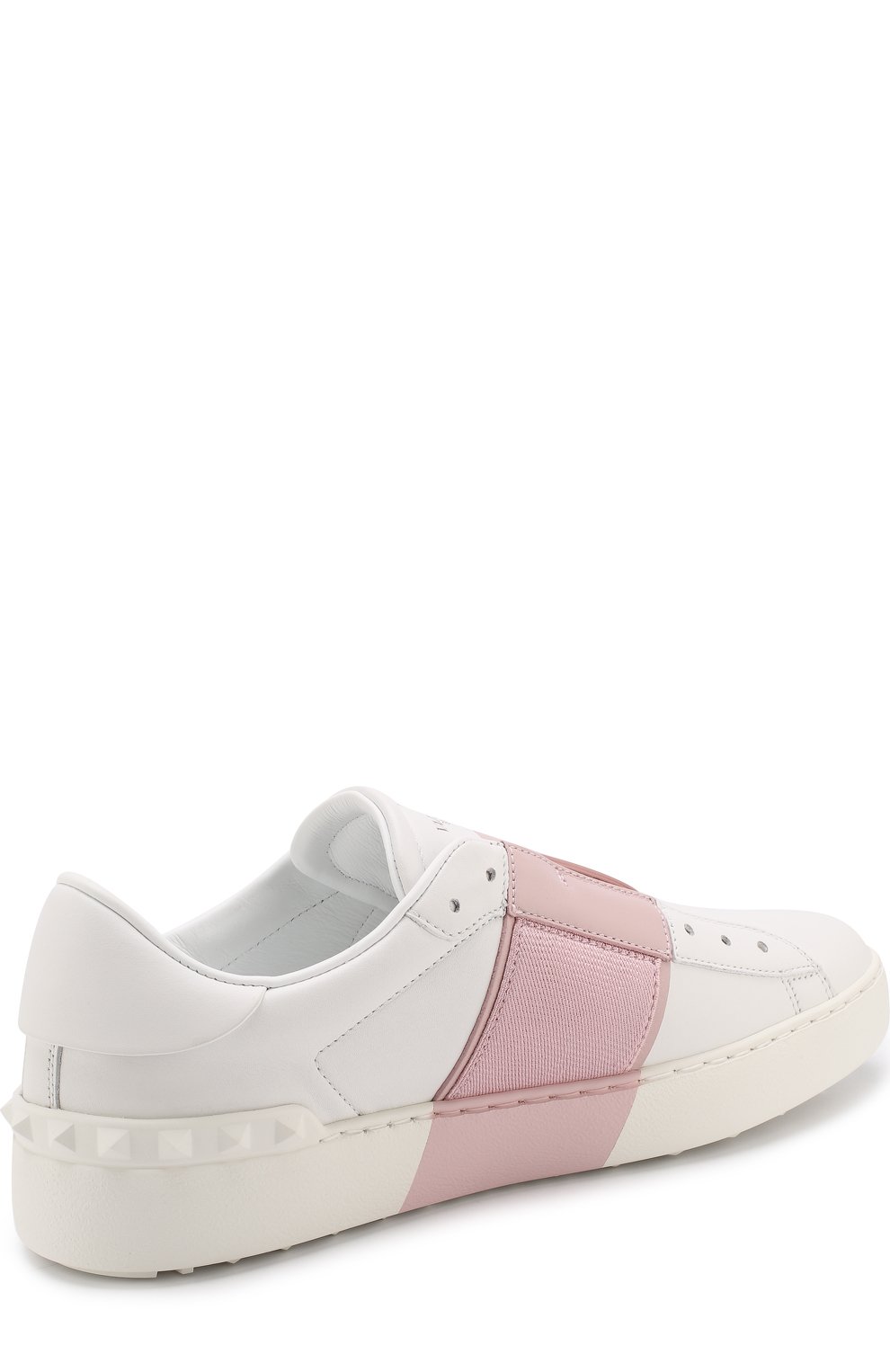 Кожаные кеды open с контрастной отделкой VALENTINO, арт. QW1S0A41/BVC, фото 4