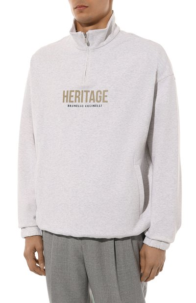Хлопковый свитшот BRUNELLO CUCINELLI, арт. MW8369034G, фото 3