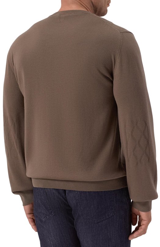 Шерстяной джемпер Canali C0012B/MK02358 Коричневый  C0012B/MK02358 Фото 4