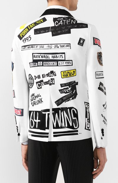 Хлопковый пиджак DSQUARED2 разноцветного цвета по цене 133000 руб., арт. S71BN0759/S49842, фото 4 Хлопковый пиджак DSQUARED2, арт. S71BN0759/S49842, фото 4