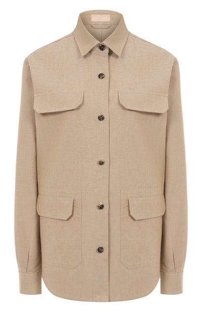 Женская рубашка из хлопка и льна MVST, арт. M25.2MW.B402