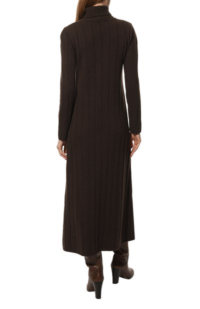 Платье из шерсти и кашемира CREM38 темно-коричневого цвета по цене 76200 руб., арт. CREM250 LATA, фото 4 Платье из шерсти и кашемира CREM38, арт. CREM250 LATA, фото 4