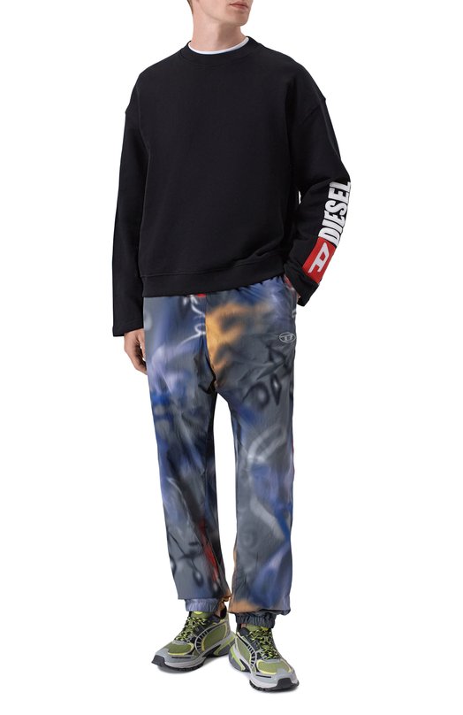 Хлопковый свитшот Diesel A20025/0GEAD Чёрный  A20025/0GEAD Фото 2