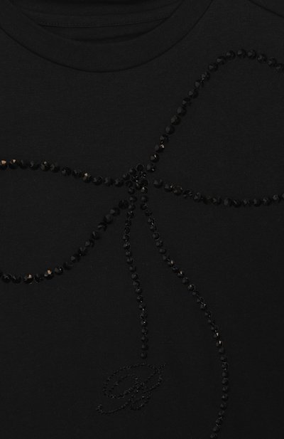 Хлопковая футболка BLUMARINE, арт. BFTS0100/JF054/6-12A, фото 3