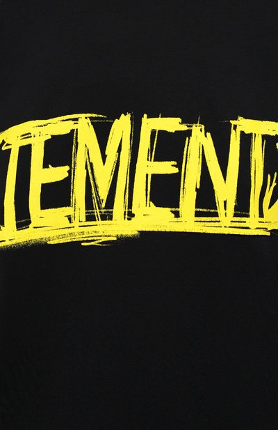 Хлопковая футболка VETEMENTS черного цвета по цене 59950 руб., арт. UAH21TR618 1610/W, фото 5 Хлопковая футболка VETEMENTS, арт. UAH21TR618 1610/W, фото 5