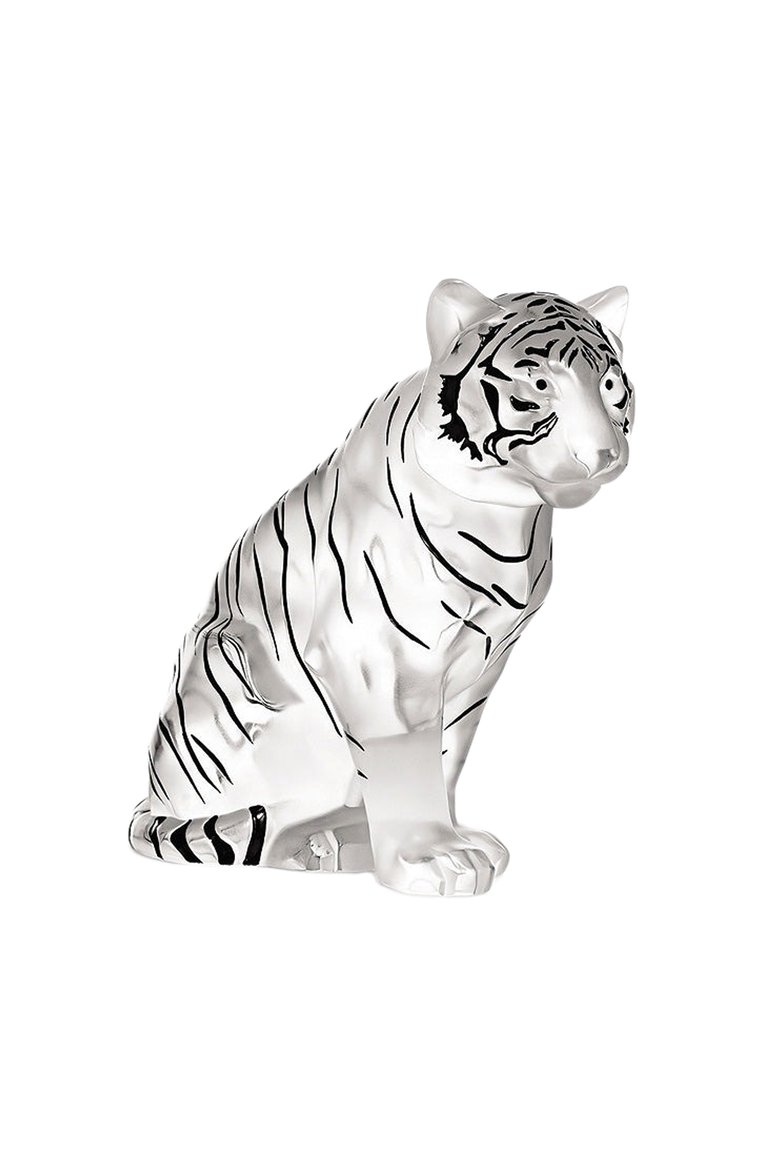 Скульптура sitting tiger LALIQUE прозрачного цвета, арт. 1219810 | Фото 1 (Нос: Не проставлено; Региональные ограничения белый список (Axapta Mercury): Не проставлено; Коллекция: Tiger; Ограничения доставки: fragile-2)