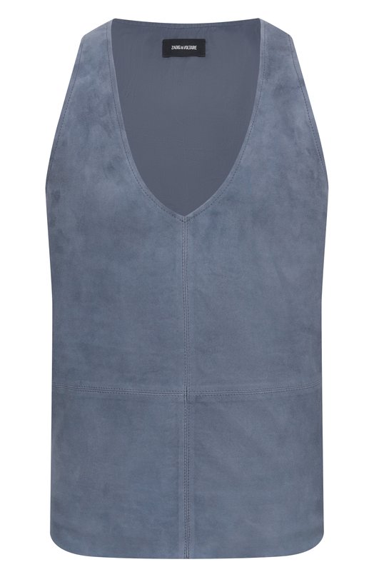 Замшевый топ Zadig and Voltaire RWT001018 Серый RWT001018