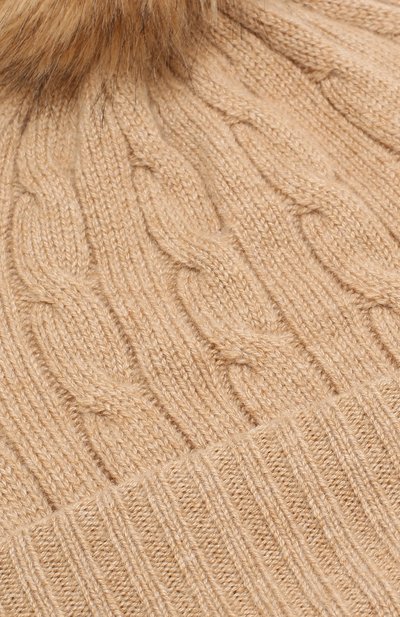 Кашемировая шапка с меховым помпоном POLO RALPH LAUREN, арт. 455731036, фото 3