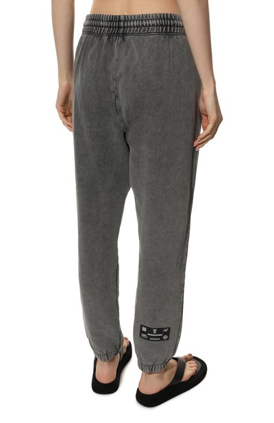 Хлопковые джоггеры DIEGO VENTURINO темно-серого цвета по цене 35300 руб., арт. FW22-DV PNT PATCH_WMN, фото 4 Хлопковые джоггеры DIEGO VENTURINO, арт. FW22-DV PNT PATCH_WMN, фото 4