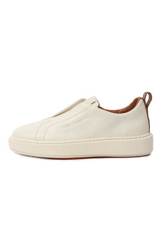 Кожаные кеды Santoni WBCD61224BARSTW4I50 Белый  WBCD61224BARSTW4I50 Фото 4