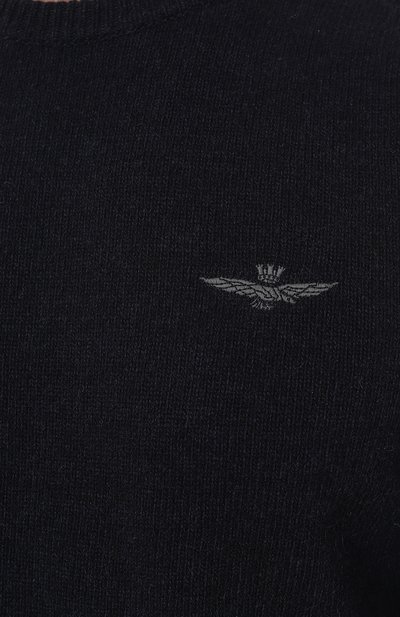 Шерстяной джемпер AERONAUTICA MILITARE темно-синего цвета по цене 14100 руб., арт. MA1518L417, фото 5 Шерстяной джемпер AERONAUTICA MILITARE, арт. MA1518L417, фото 5