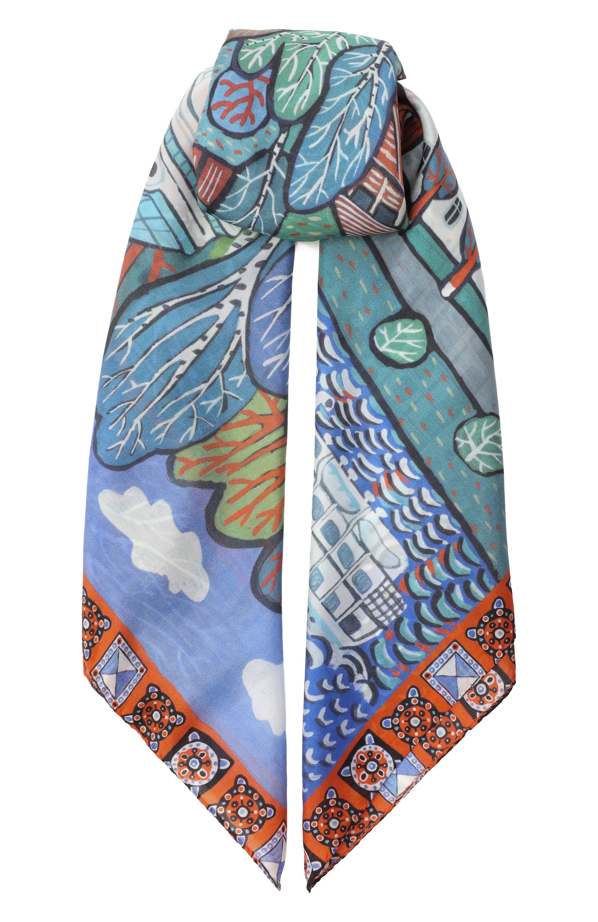 Шелковый платок плес GOURJI, арт. 91149637/415191172, фото 1