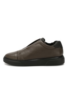 Мужские кожаные кеды HARRYS OF LONDON хаки цвета, арт. TUBE WARM S0FT MILLED CALF | Фото 3 (Материал утеплителя: Овчина, Натуральный мех; Статус проверки: Проверено, Проверена категория; Подошва: Массивная; Стили: Классический; Материал сплава: Проставлено, Проверено; Драгоценные камни: Проставлено; Материал внешний: Натуральная кожа; Кросс-КТ: Низкие)