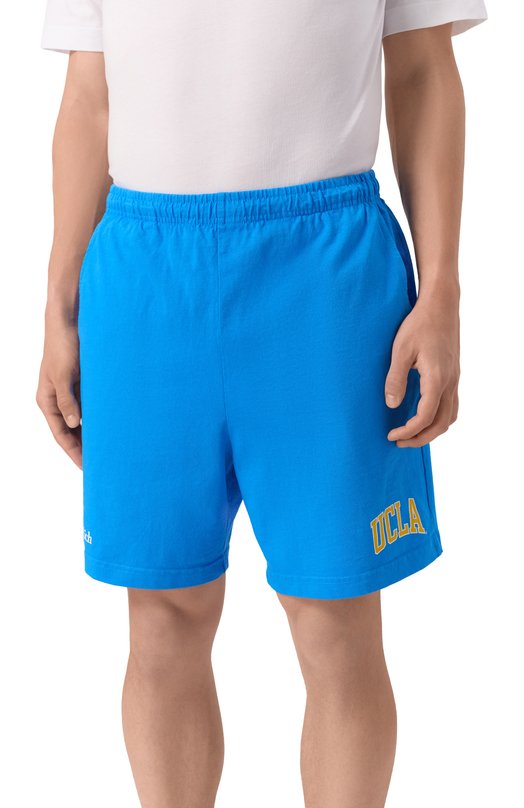 Хлопковые шорты Sporty & Rich x UCLA Sporty and Rich SH039615637BL116 Голубой  SH039615637BL116 Фото 3