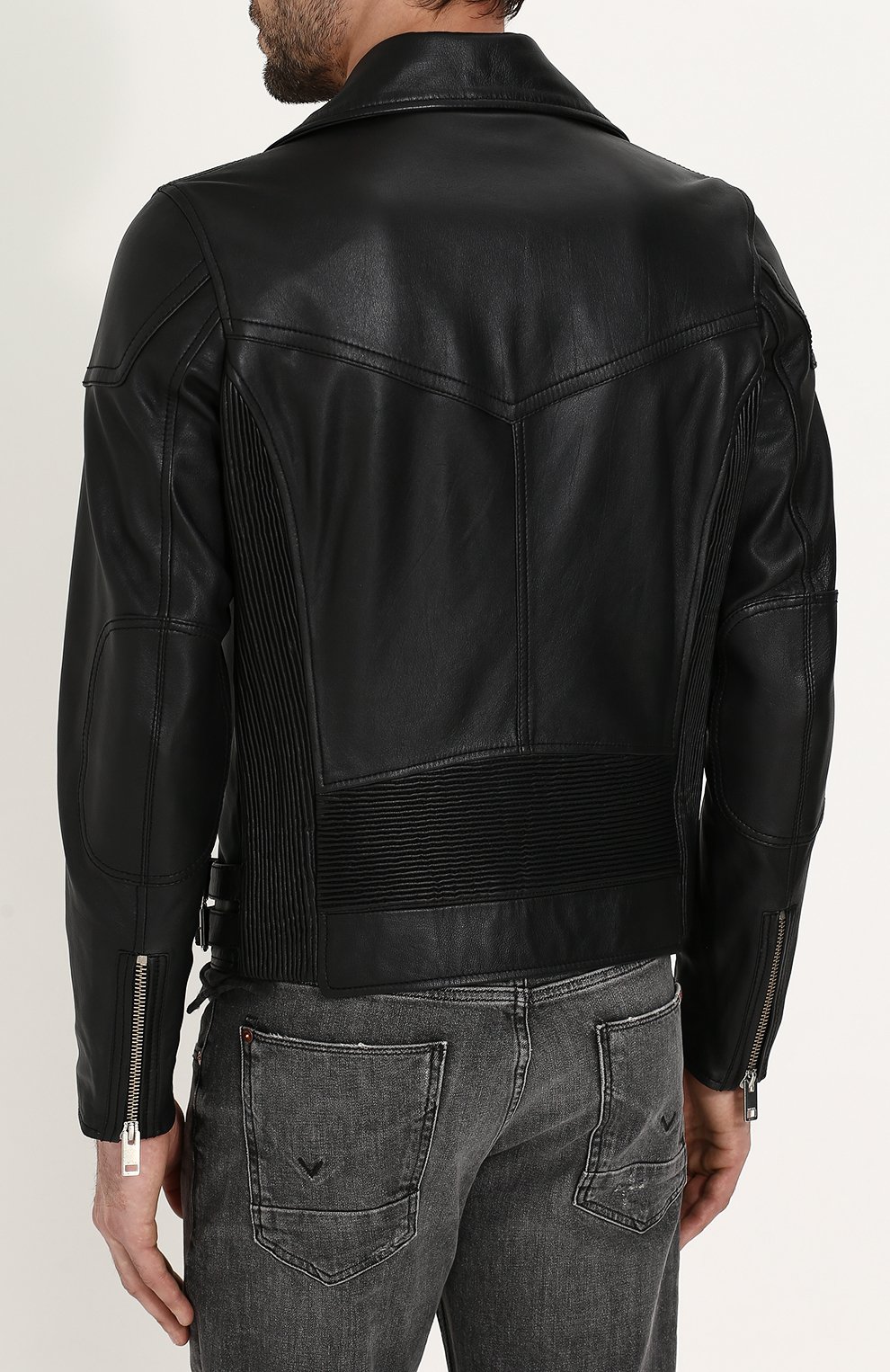 Кожаная куртка с косой молнией DIESEL, арт. 00S0A9/0SAQS, фото 4
