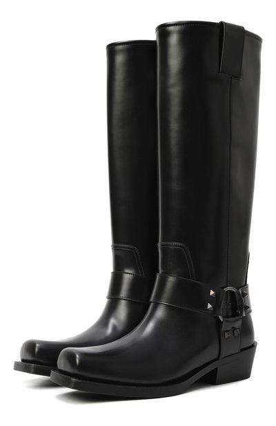 Женские кожаные сапоги rockstud VALENTINO, арт. 5W0S0KV3/NIB