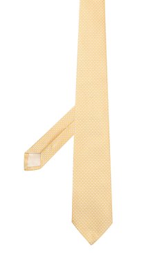Мужской шелковый галстук SARTORIO желтого цвета, арт. SCRAVMRSC478002 | Фото 3 (Принт: С принтом; Материал: Текстиль, Шелк; Материал сплава: Проставлено; Нос: Не проставлено)