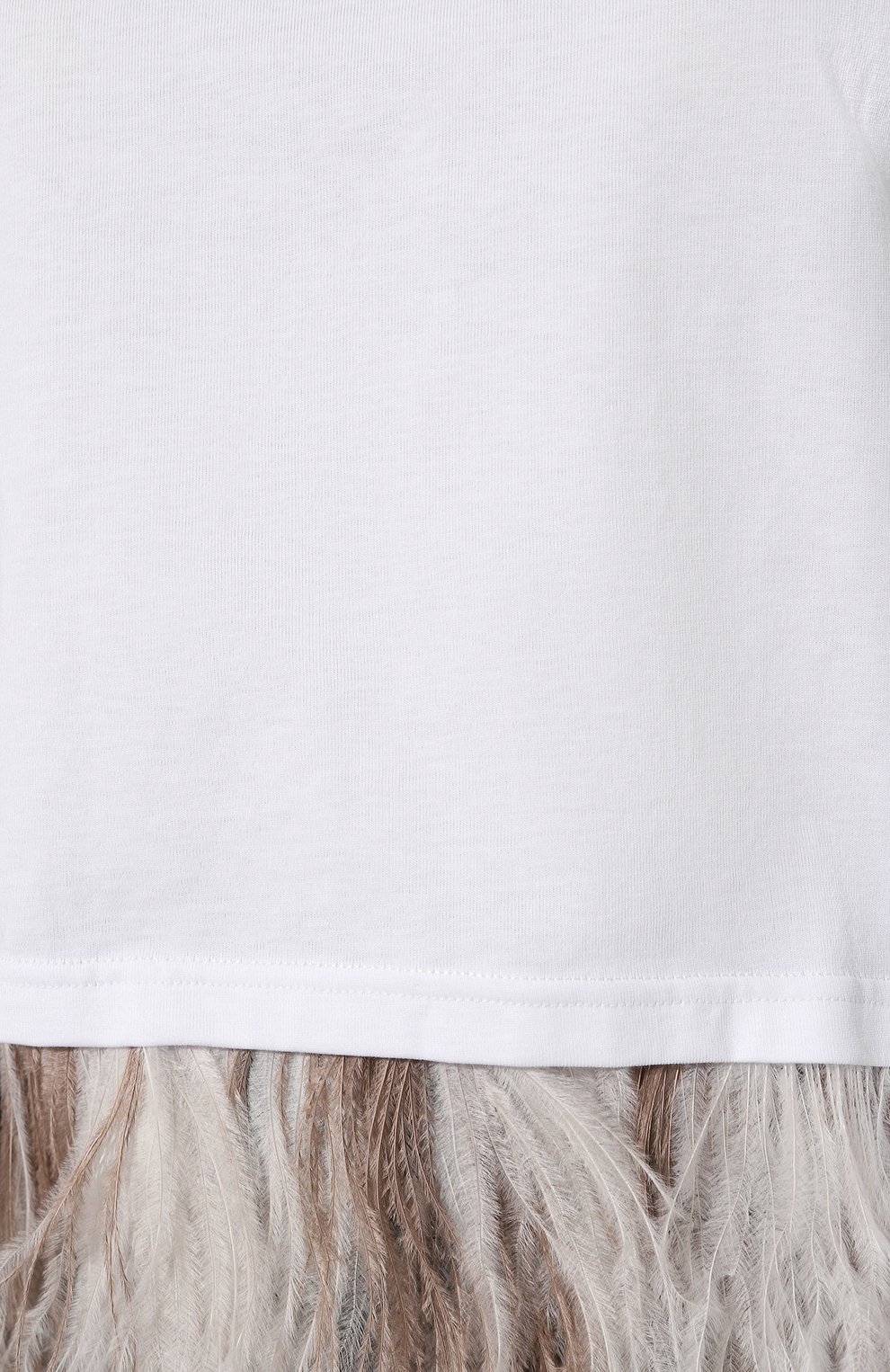 Футболка с отделкой перьями SIMONETTA RAVIZZA, арт. S04TP32T602, фото 5