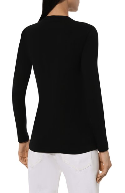 Хлопковый лонгслив BRUNELLO CUCINELLI черного цвета по цене 57850 руб., арт. MPT18BB310, фото 4 Хлопковый лонгслив BRUNELLO CUCINELLI, арт. MPT18BB310, фото 4