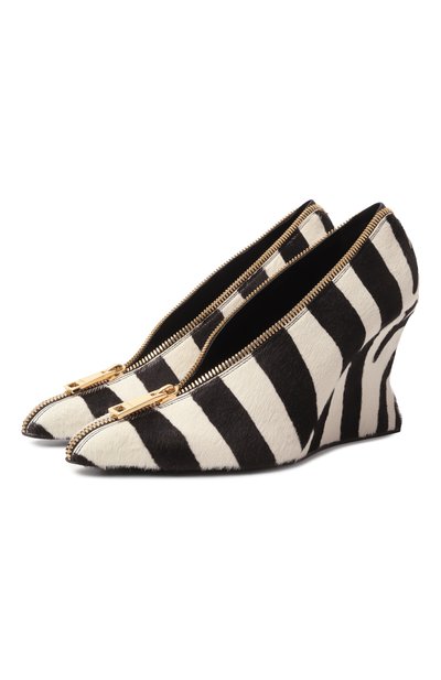 Женские кожаные туфли zip BALMAIN, арт. FN0UA175/LZBA