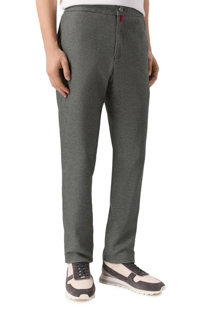 Брюки из хлопка и шерсти KITON, арт. UPLACRK0131H02, фото 3