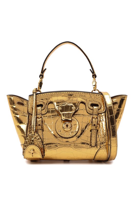 Сумка Ricky 18 из кожи аллигатора Ralph Lauren Золотой, фото 7