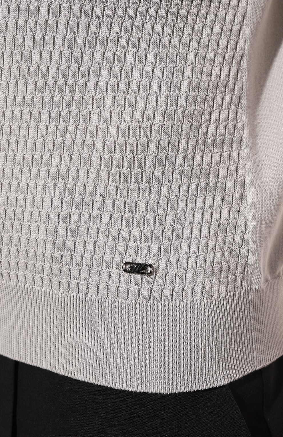 Поло из хлопка и шелка ZILLI светло-серого цвета по цене 121000 руб., арт. MBZ-PB238-ALL01/MC01, фото 5 Поло из хлопка и шелка ZILLI, арт. MBZ-PB238-ALL01/MC01, фото 5