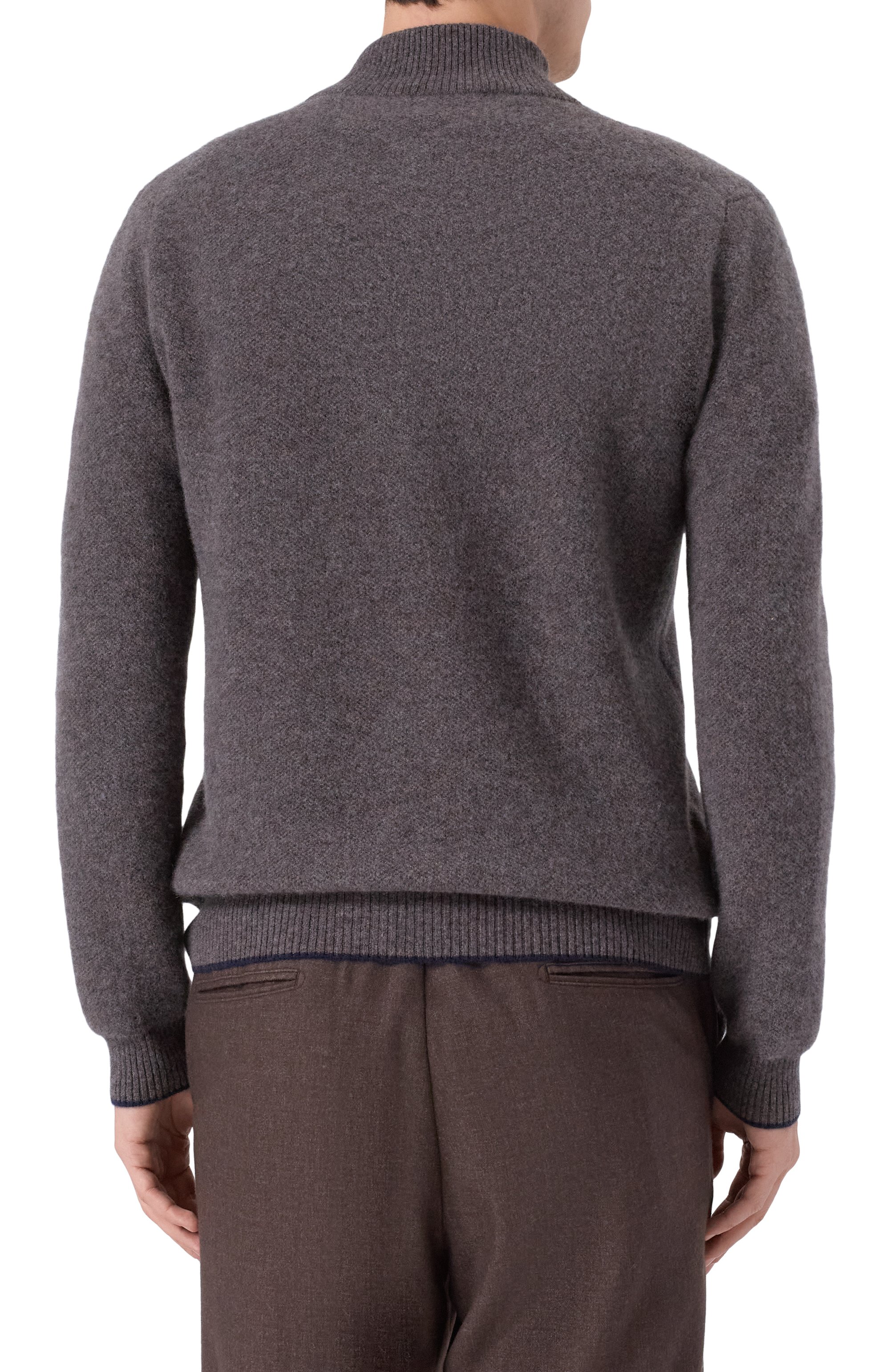 Кашемировый джемпер ANDREA CAMPAGNA коричневого цвета по цене 128500 руб., арт. WU26WS310-07-FWS263, фото 4 Кашемировый джемпер ANDREA CAMPAGNA, арт. WU26WS310-07-FWS263, фото 4