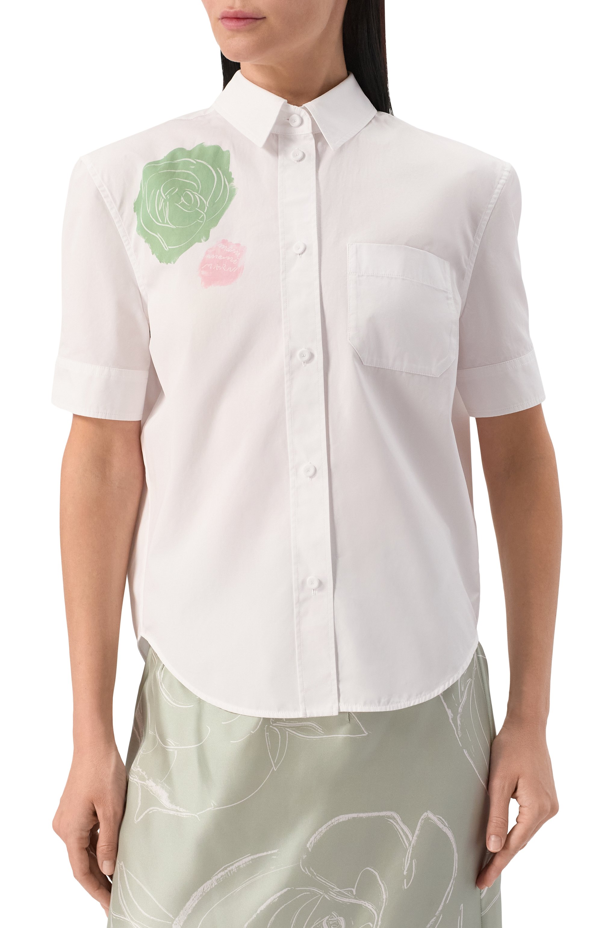 Хлопковая рубашка MARNI, арт. CAMA0623A1/USCX63, фото 3