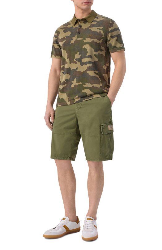 Хлопковые шорты Aeronautica Militare BE0288UCT04332 Хаки  BE0288UCT04332 Фото 2