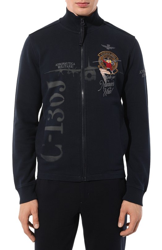 Хлопковая толстовка Aeronautica Militare 232/FE1802F511 Синий  232/FE1802F511 Фото 3