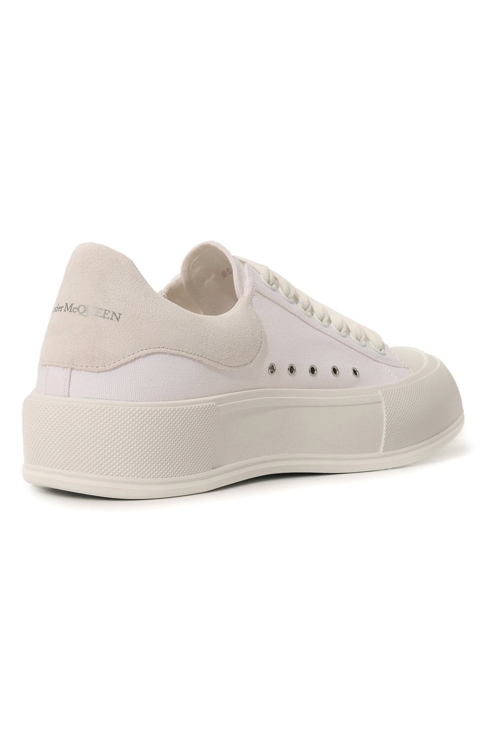 Текстильные кеды deck plimsoll ALEXANDER MCQUEEN, арт. 654594 W4MV7, фото 5
