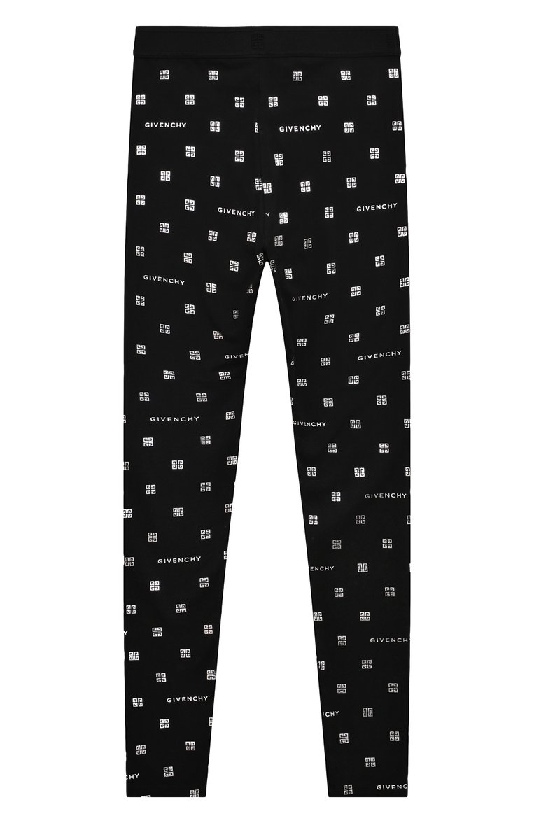 Детские хлопковые легинсы GIVENCHY черного цвета, арт. H14211/12+/14 | Фото 2 (Материал внешний: Хлопок; Нос: Не проставлено; Девочки Кросс-КТ: Леггинсы-одежда; Ростовка одежда: 13 - 15 лет | 158 см)