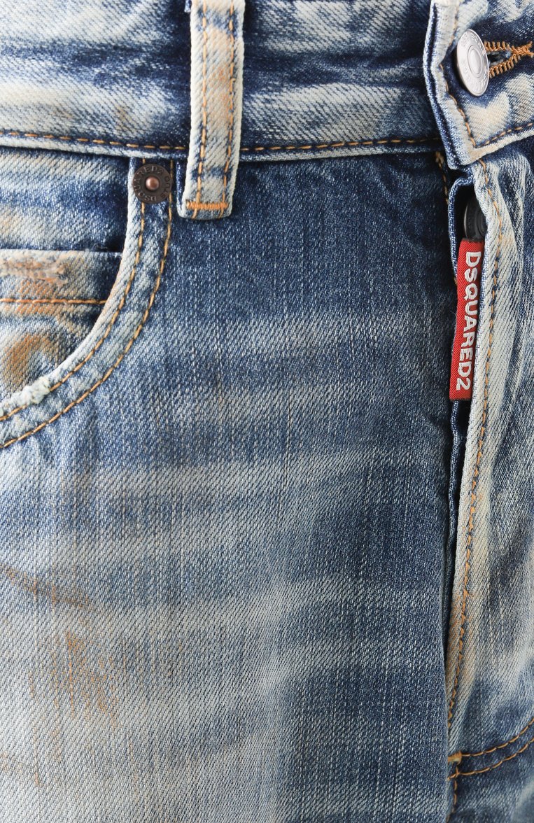 Женские джинсы san diego DSQUARED2 голубого цвета, арт. S75LB1017/S30309 | Фото 6 (Драгоценные камни: Проставлено; Длина (брюки, джинсы): Удлиненные; Материал сплава: Проставлено; Детали: Потертости; Кросс-КТ: Деним; Материал внешний: Деним, Хлопок; Стили: Гранж; Силуэт Ж (брюки и джинсы): Прямые)