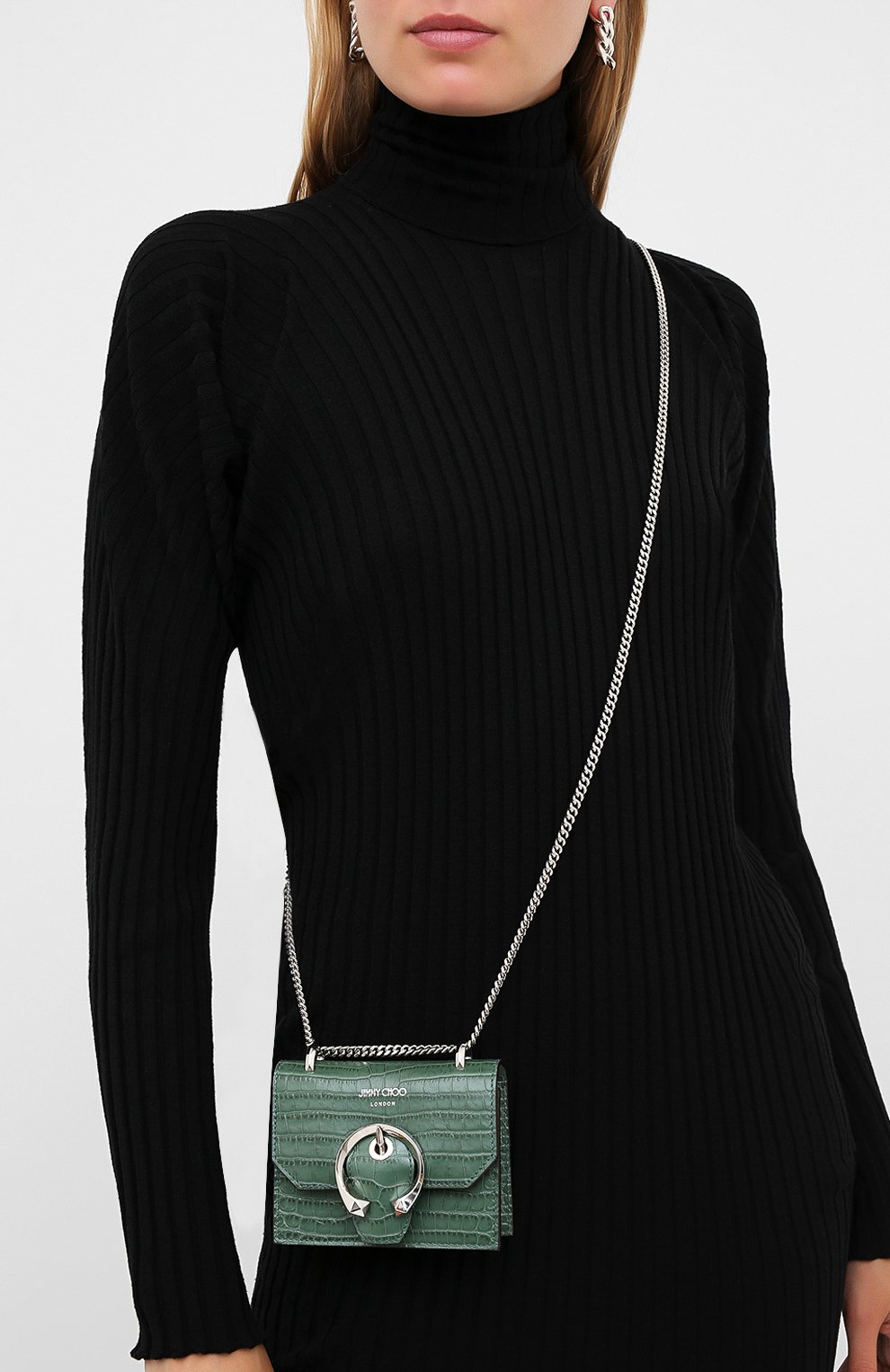 Сумка paris mini JIMMY CHOO светло-зеленого цвета по цене 76300 руб., арт. MINI PARIS/CCL, фото 2 Сумка paris mini JIMMY CHOO, арт. MINI PARIS/CCL, фото 2