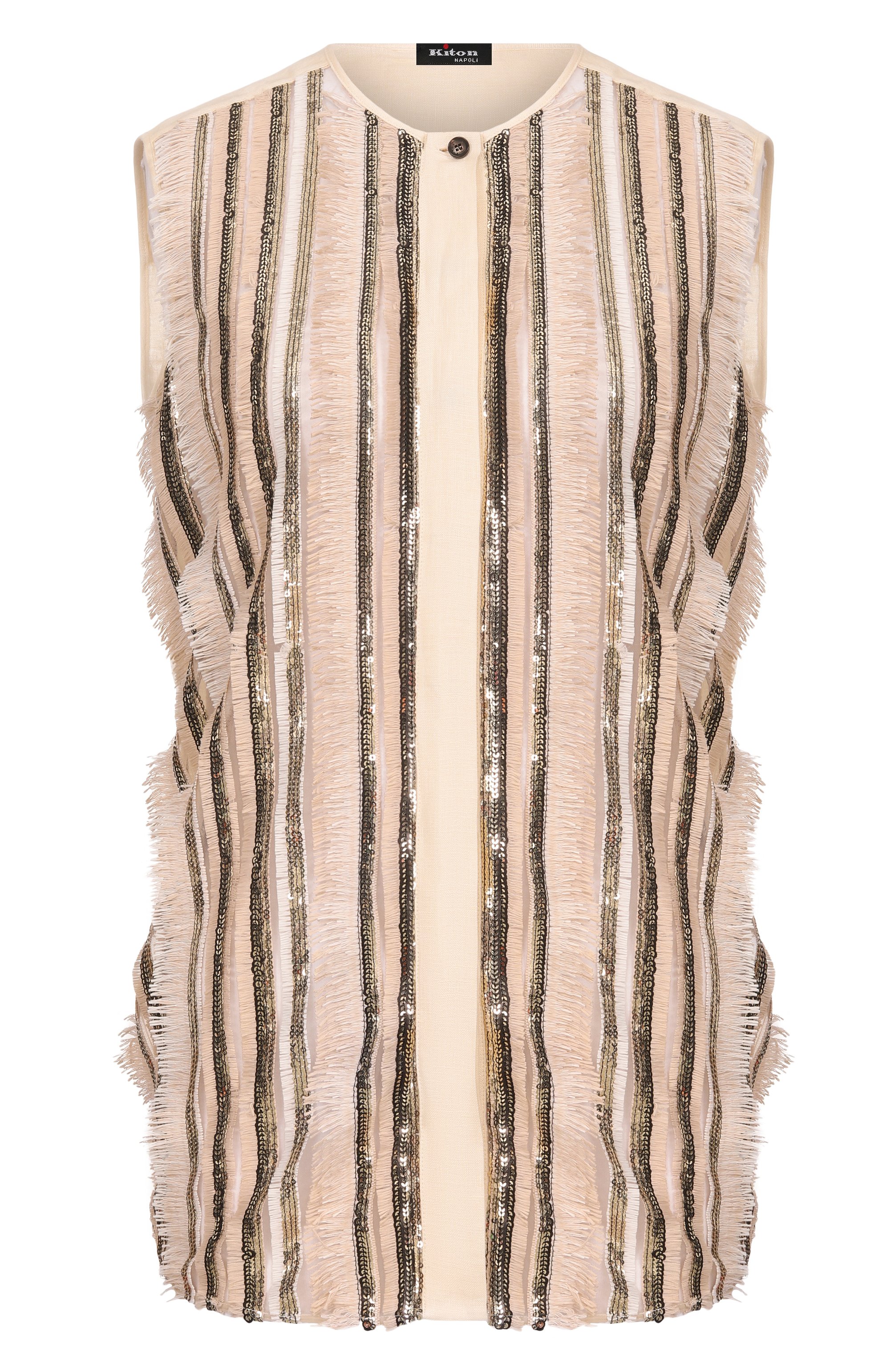 Льняной топ KITON, арт. D61442H09690, фото 1