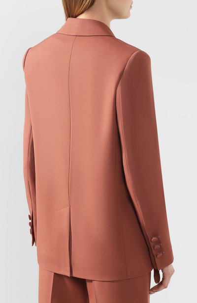 Шерстяной жакет YVES SALOMON коричневого цвета по цене 92250 руб., арт. 20EYV01272W0XW, фото 4 Шерстяной жакет YVES SALOMON, арт. 20EYV01272W0XW, фото 4