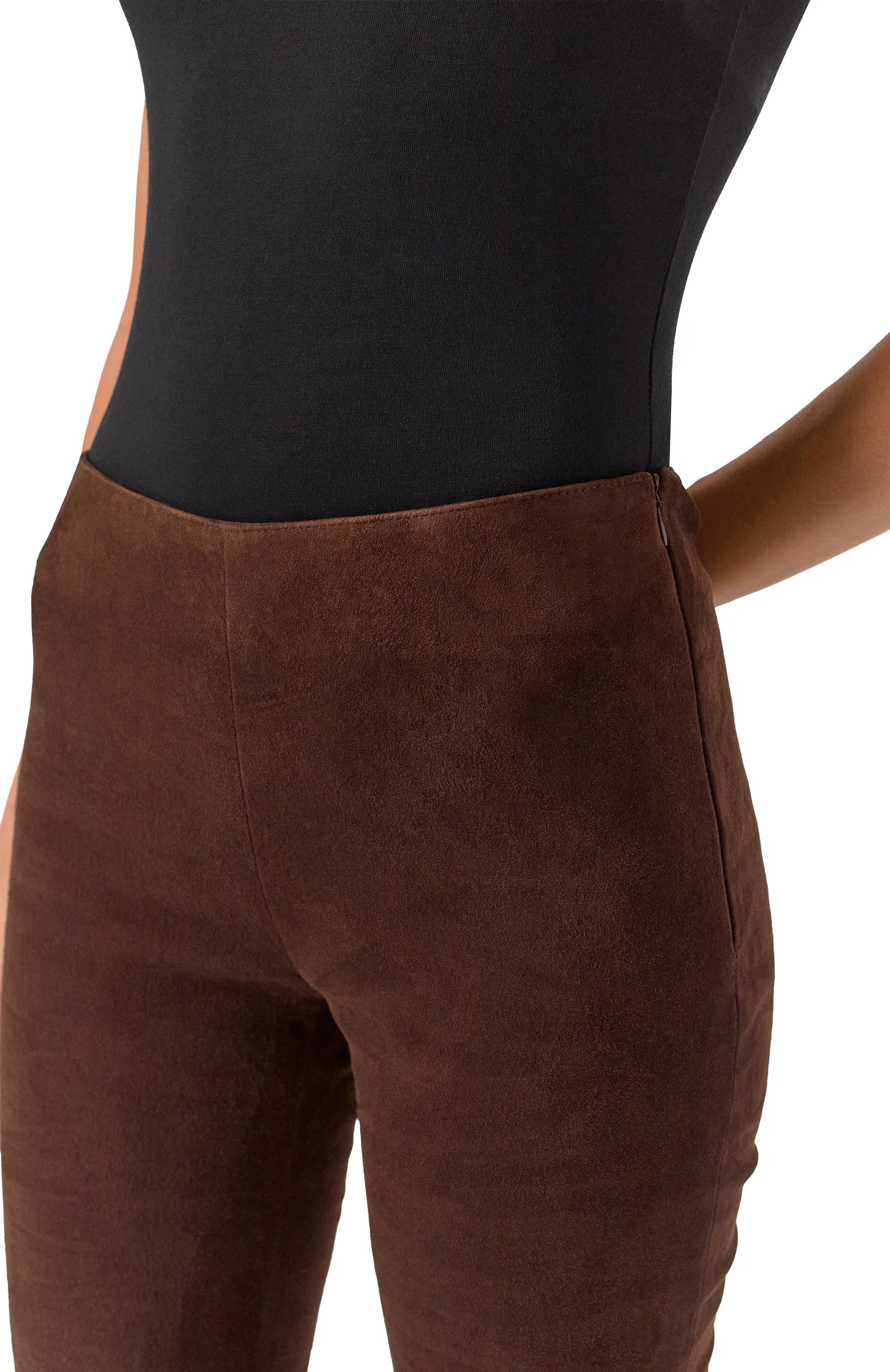 Замшевые легинсы KITON коричневого цвета по цене 410500 руб., арт. D58173K0556F01, фото 5 Замшевые легинсы KITON, арт. D58173K0556F01, фото 5