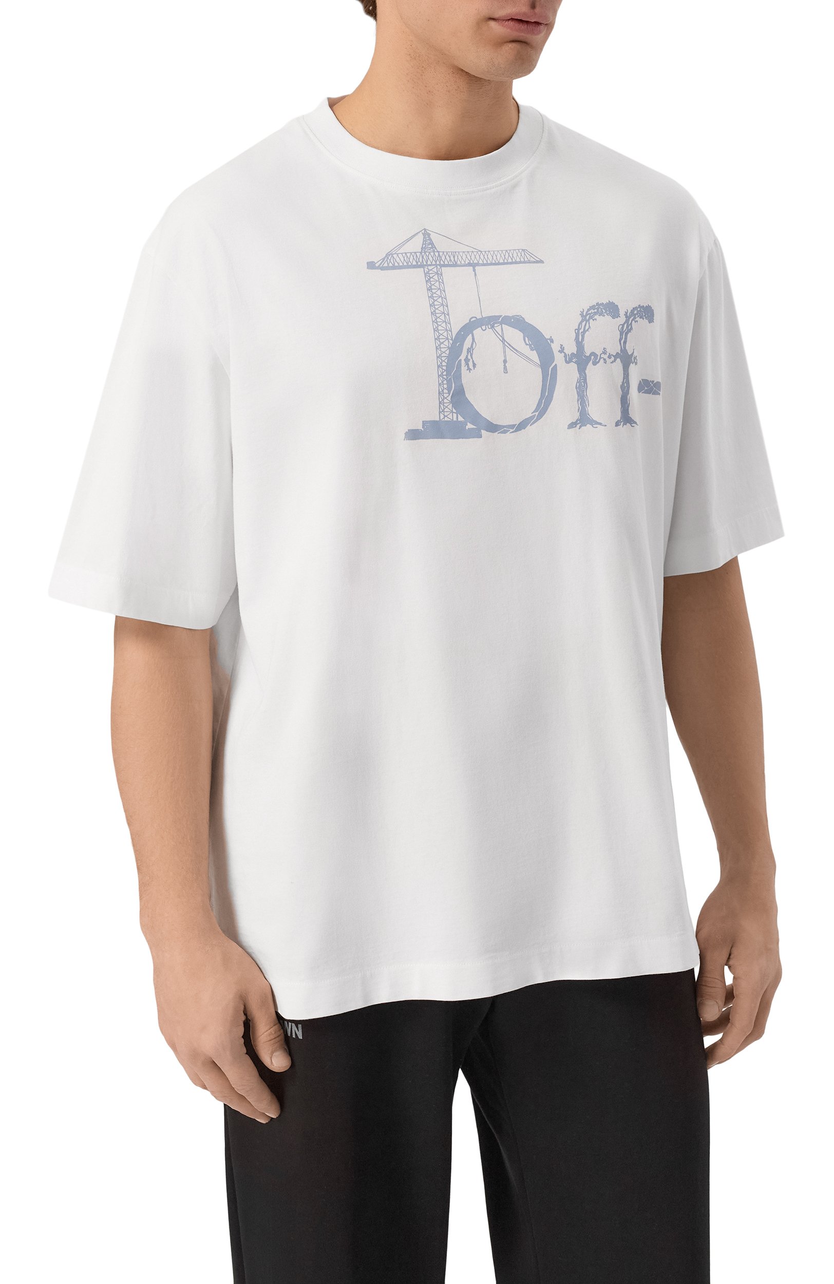 Хлопковая футболка OFF-WHITE, арт. 0MAA120F26JER00N1, фото 3