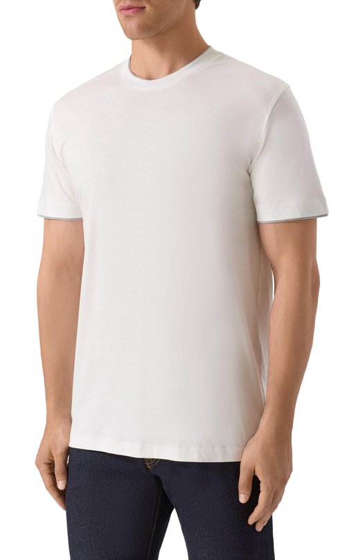 Хлопковая футболка Van Laack VL-PIL0S-F/180031/3XL-6XL Белый  VL-PIL0S-F/180031/3XL-6XL Фото 3