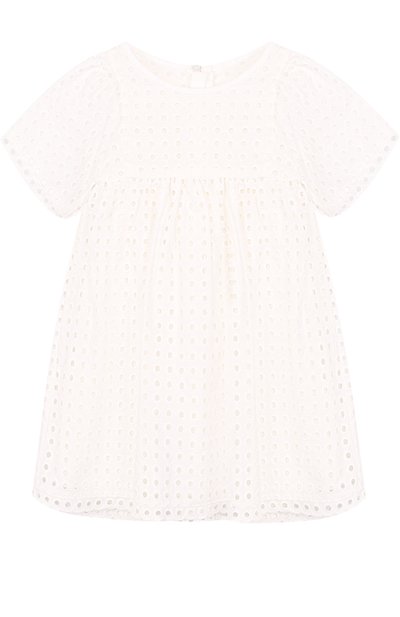 Хлопковое мини-платье с перфорацией CHLOÉ, арт. C12677/6A-12A, фото 1