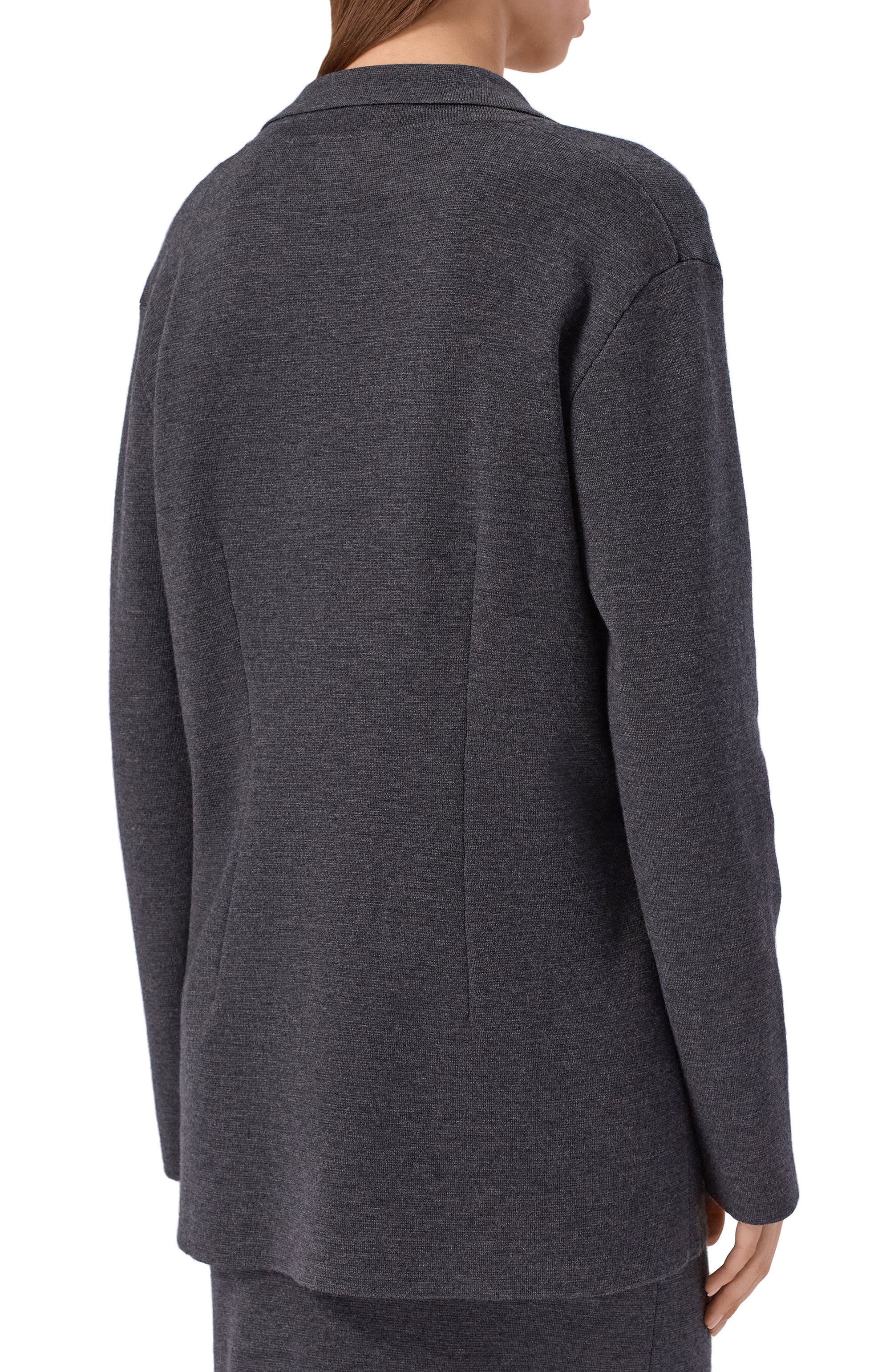 Жакет из шерсти и кашемира P.A.R.O.S.H. серого цвета по цене 79950 руб., арт. L00K25-D530535, фото 4 Жакет из шерсти и кашемира P.A.R.O.S.H., арт. L00K25-D530535, фото 4