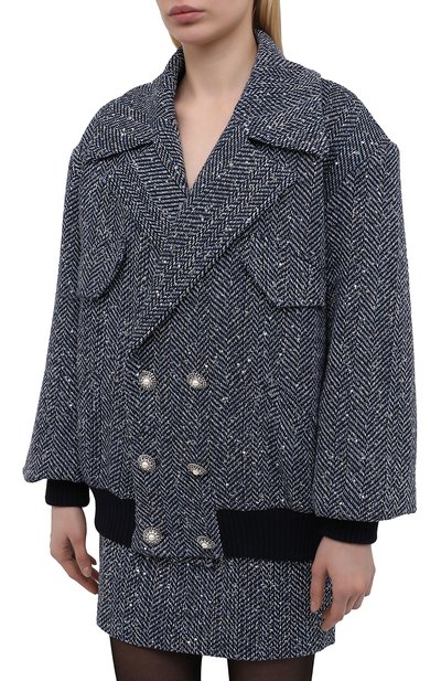 Куртка ALESSANDRA RICH синего цвета по цене 167000 руб., арт. FAB2500-F3188, фото 3 Куртка ALESSANDRA RICH, арт. FAB2500-F3188, фото 3