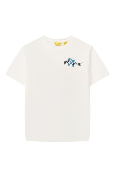 Хлопковая футболка OFF-WHITE, арт. 0BAA002S26JER00E