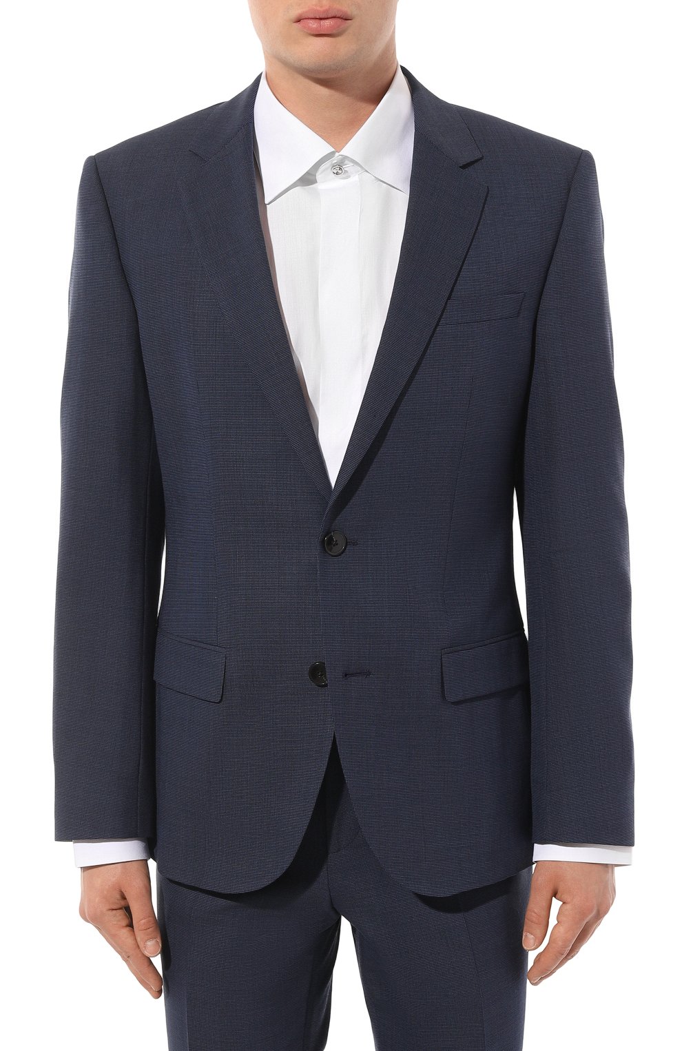 Шерстяной костюм HUGO темно-синего цвета по цене 58200 руб., арт. 50497991, фото 2 Шерстяной костюм HUGO, арт. 50497991, фото 2